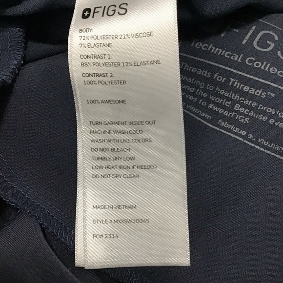 Figs Tansen Jogger Scrub Pants in Night Sky Size Large Short. - Picture 9 of 10